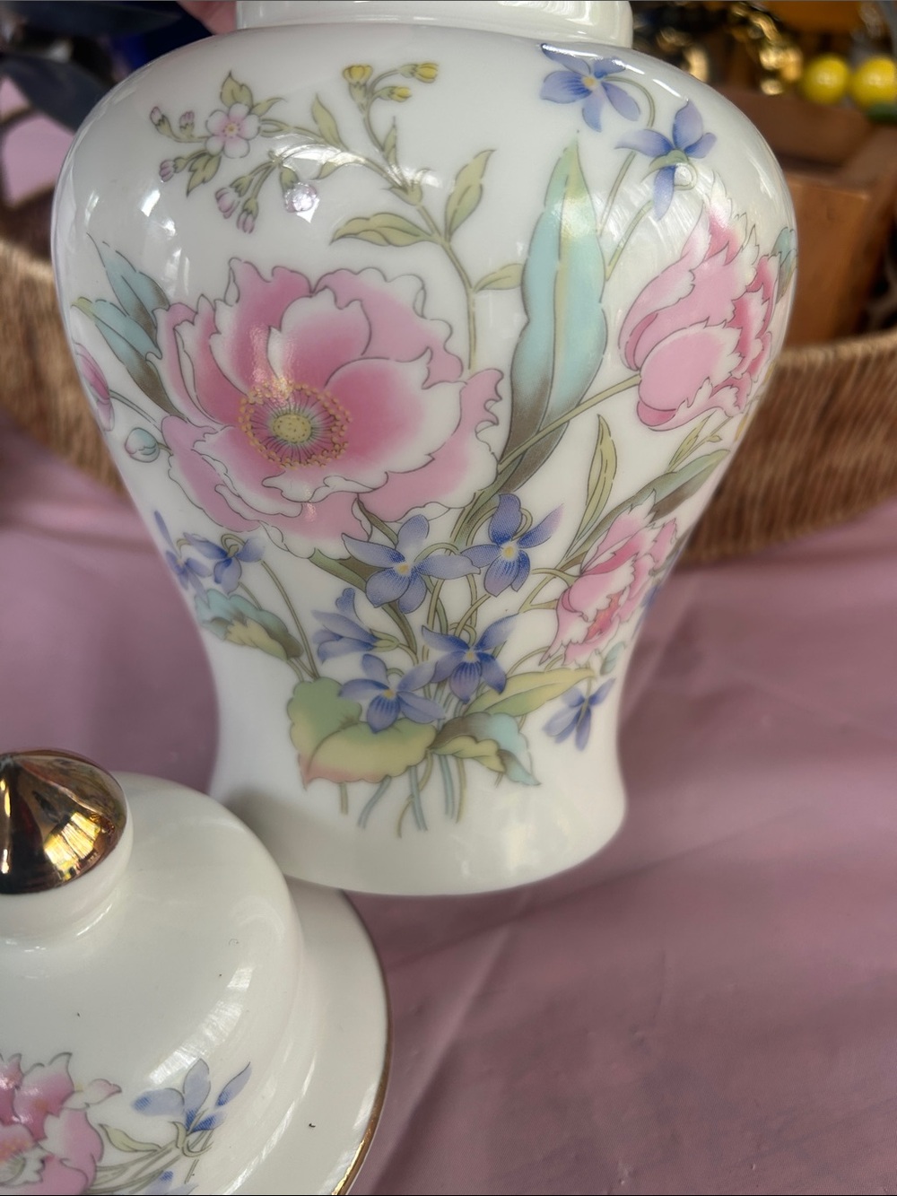 Vintage Fine China Japan Porcelain Ginger Jar - Picture 2 of 8